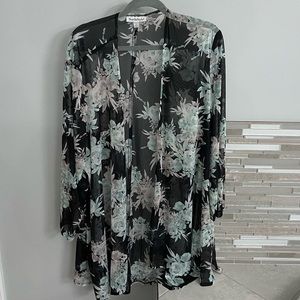 North Style Plus Size Sheer Cover Jacket